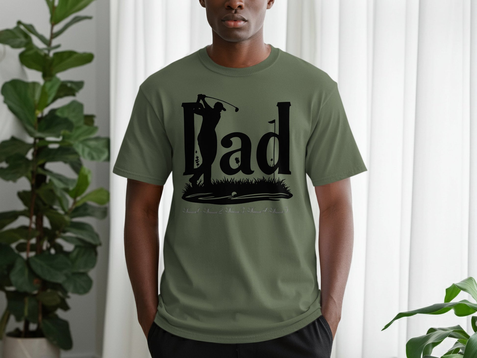 Dad Golf Themed Short Sleeve Graphic T-Shirt product