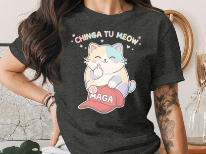 Chinga Tu Meow Cat MAGA Cap Middle Finger Gesture product type