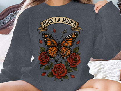 Butterfly and Roses Graphic Design Sweatshirt product
