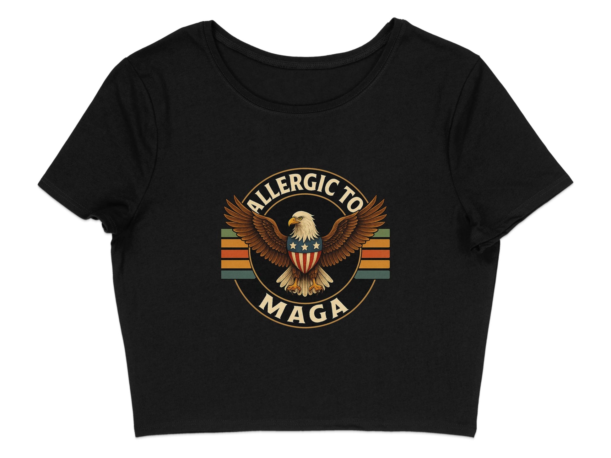 Allergic To MAGA Short Sleeve Black Top product