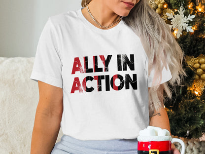 Ally in Action Graphic Tee for Activism