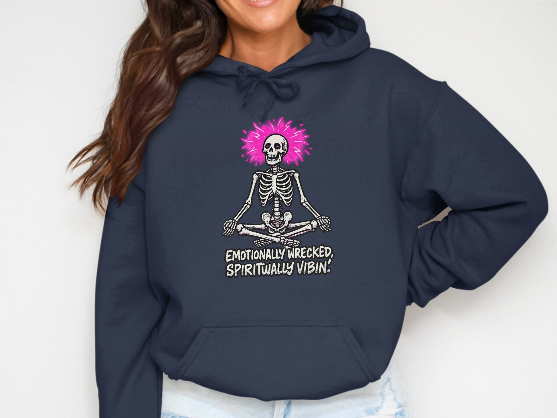 Emotionally Wrecked Spiritually Vibin Hoodie product