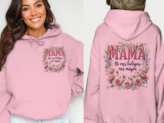 MAMA Floral Design Cozy Warm Hooded Sweatshirt product