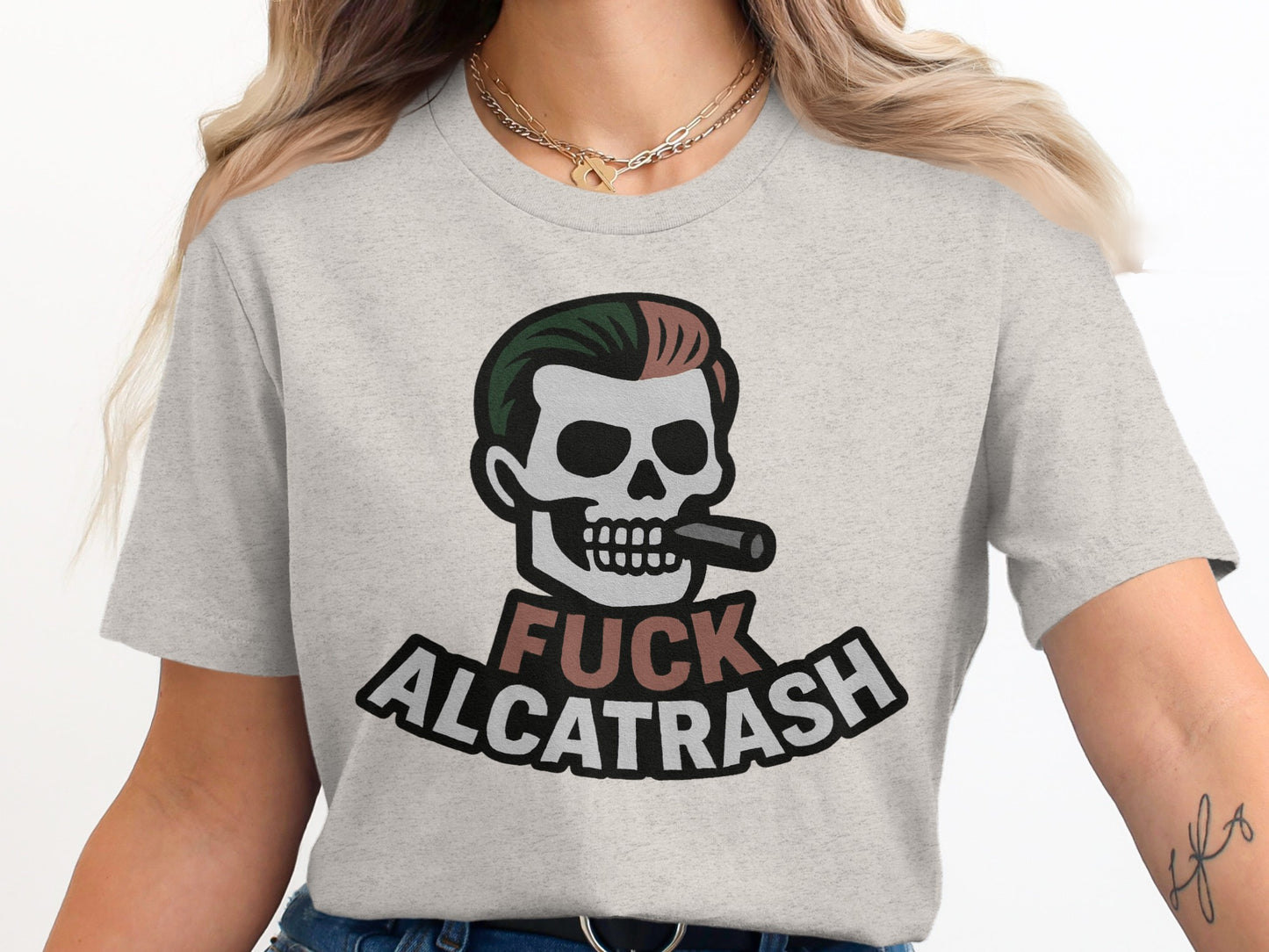 Unique Skull Art with Bold Statement T-Shirt product