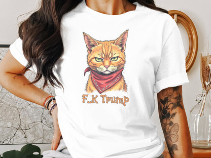 Cat Wearing Bandana Graphic Statement T-Shirt Product