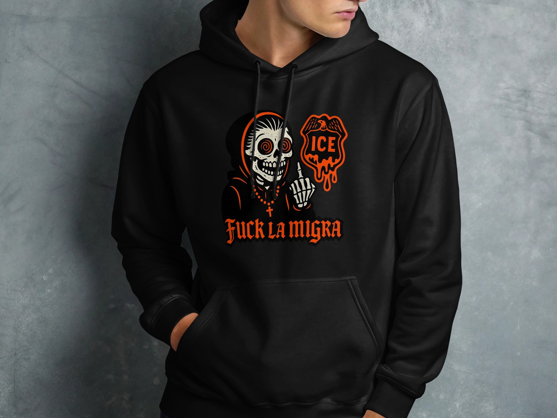 Skeleton Fuck La Migra Hoodie product