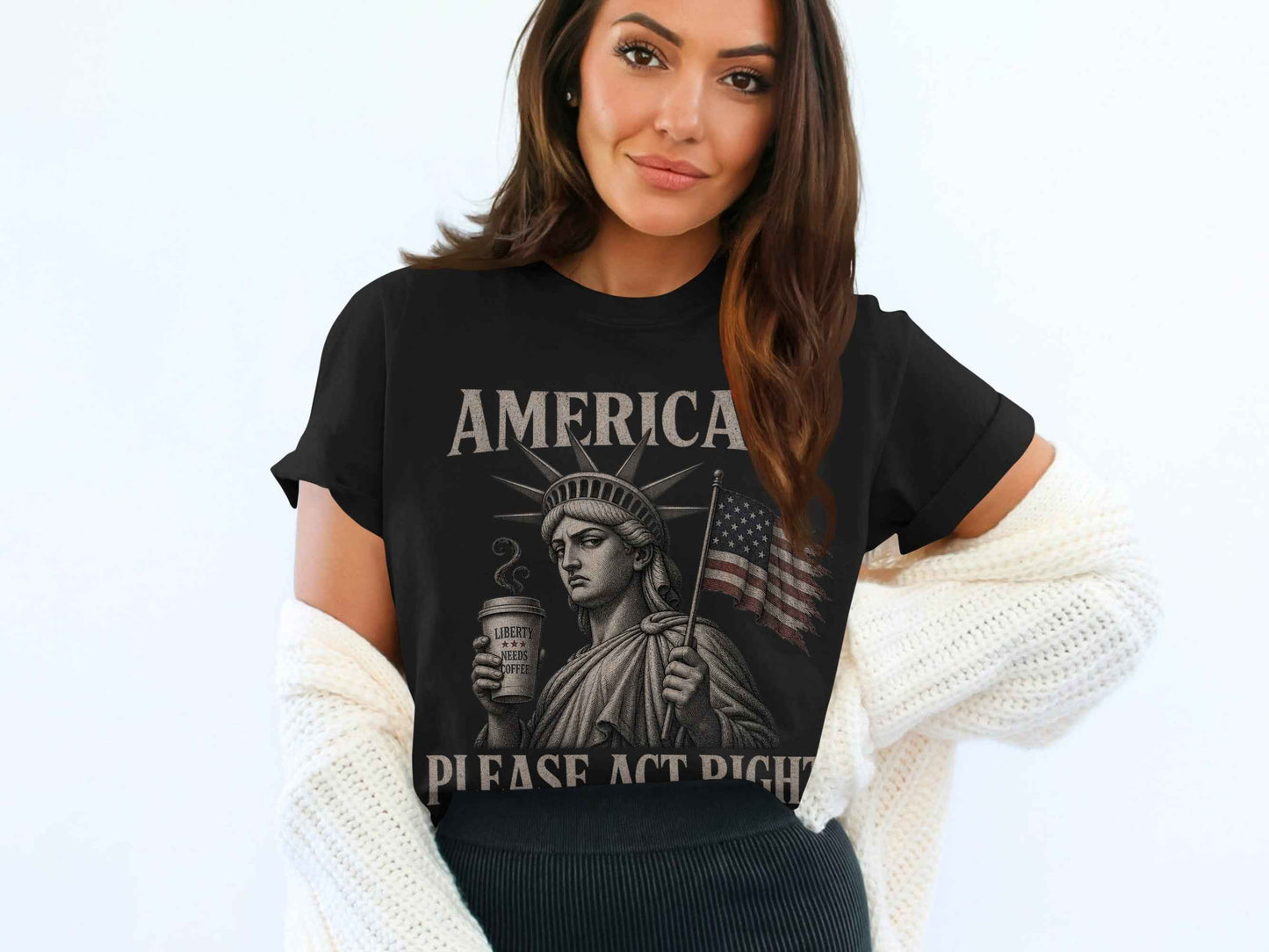 America Act Right Vintage Graphic Tee