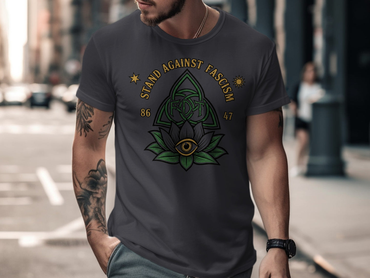 Stand Against Fascism Graphic T-Shirt Product