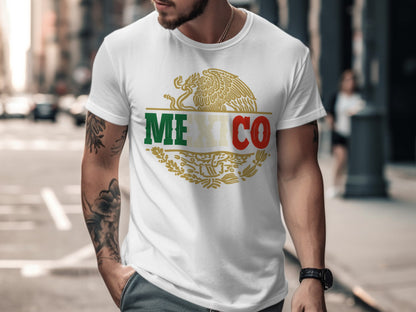 Mexican Flag and Eagle Design T-Shirt product type