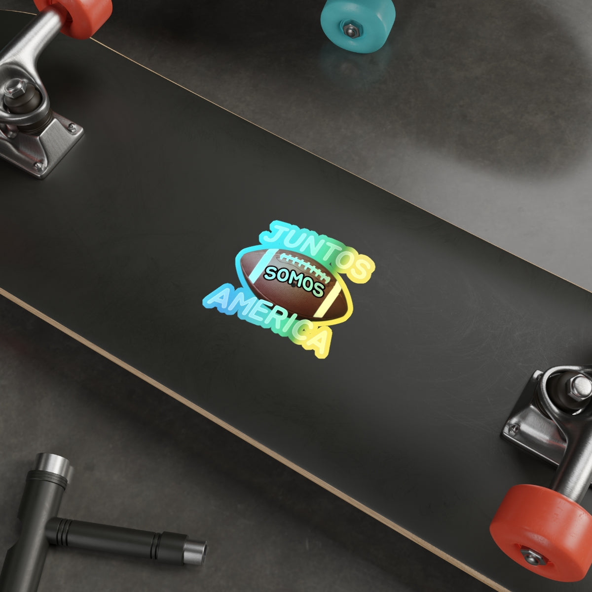 Juntos Somos America Football Sticker for Skateboard