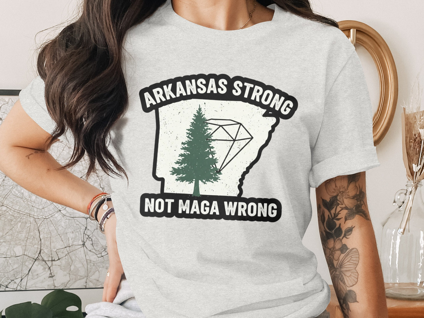 Arkansas Strong Not MAGA Wrong Graphic Tee product