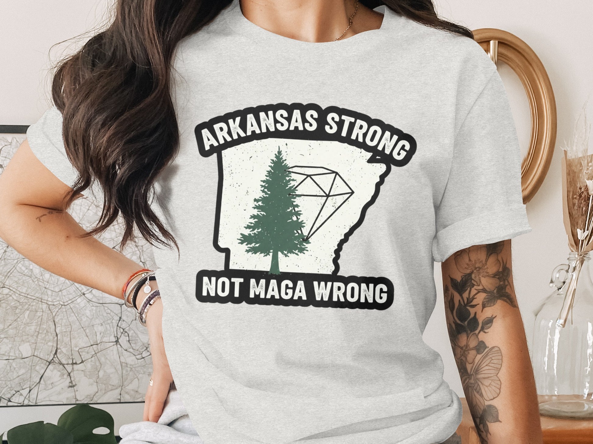 Arkansas Strong Not MAGA Wrong Graphic Tee product