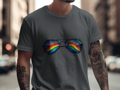 Rainbow Reflector Sunglasses Design T-Shirt product type