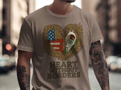 Heart Without Borders Graphic Design T-Shirt