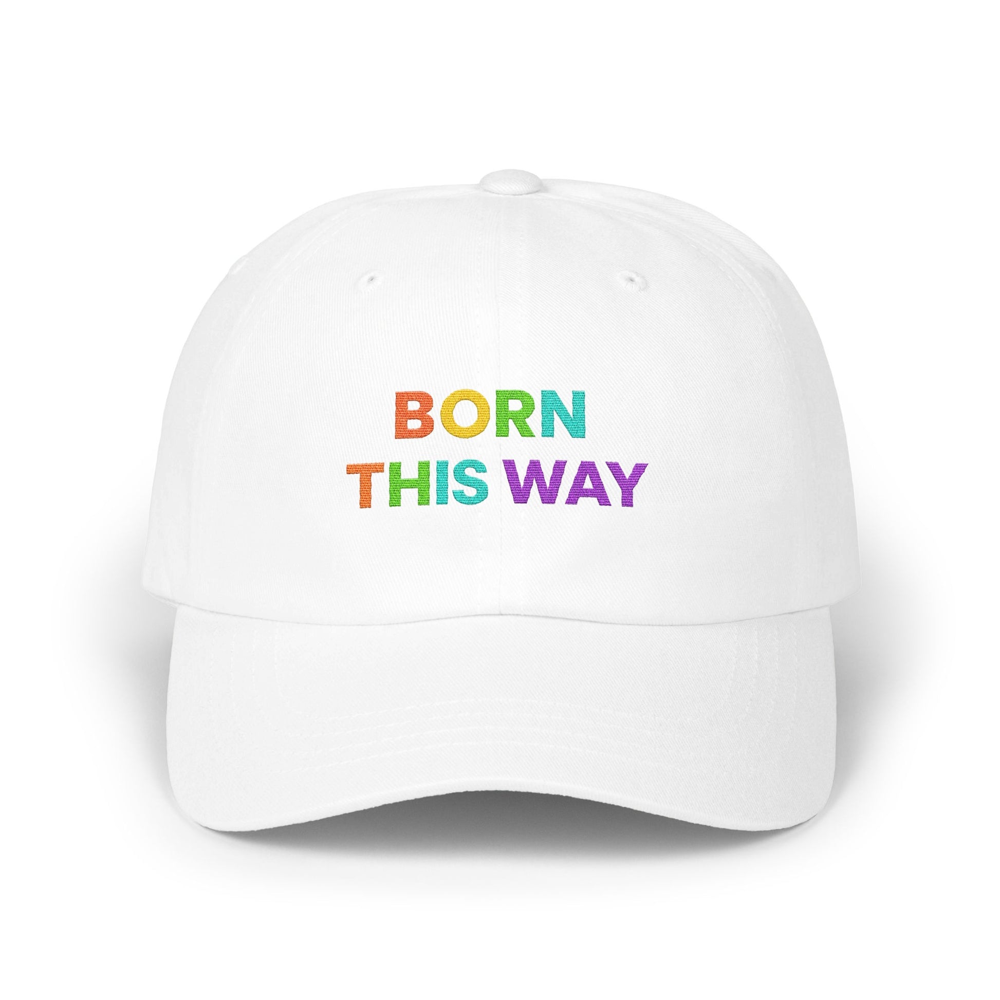 Born This Way Rainbow Text Dad Hat product