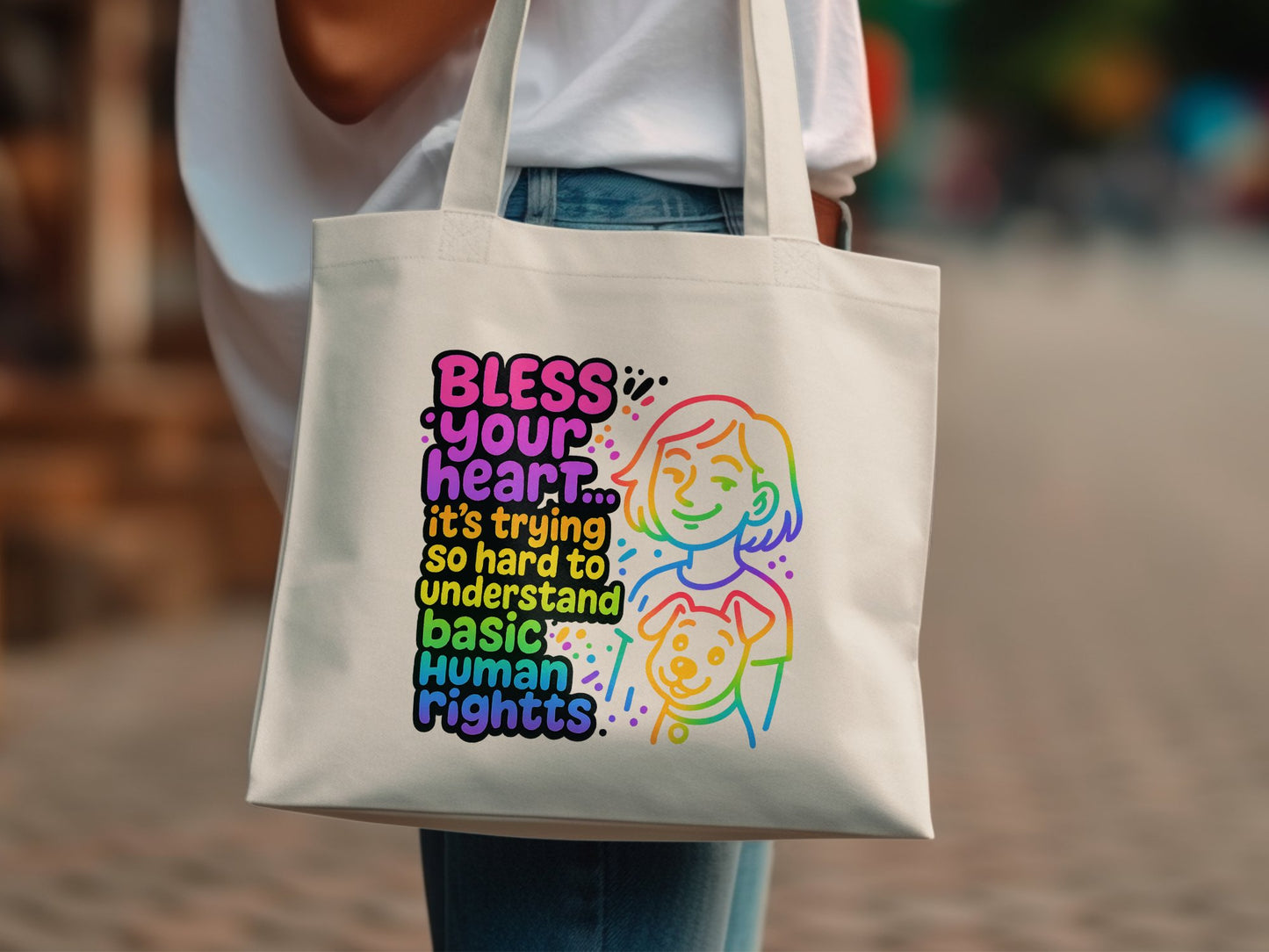 Bless Your Heart Basic Human Rights Tote Bag Product