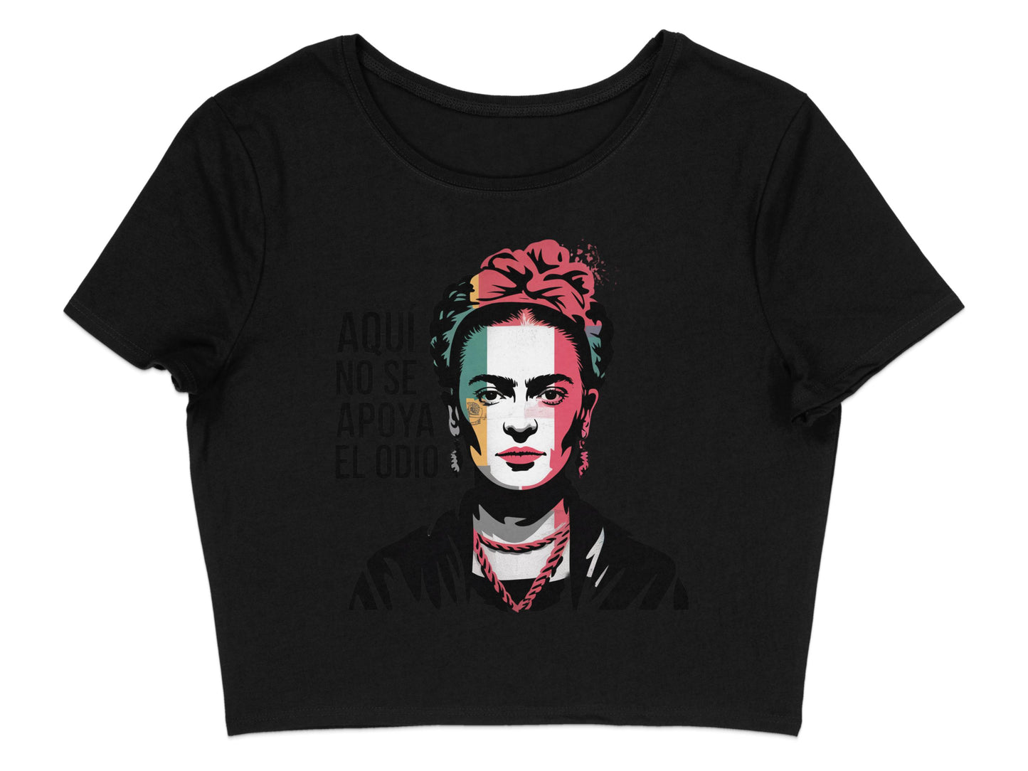 Frida Graphic Cropped Black Tee Shirt product