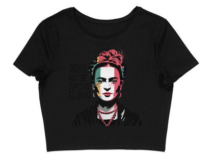Frida Graphic Cropped Black Tee Shirt product