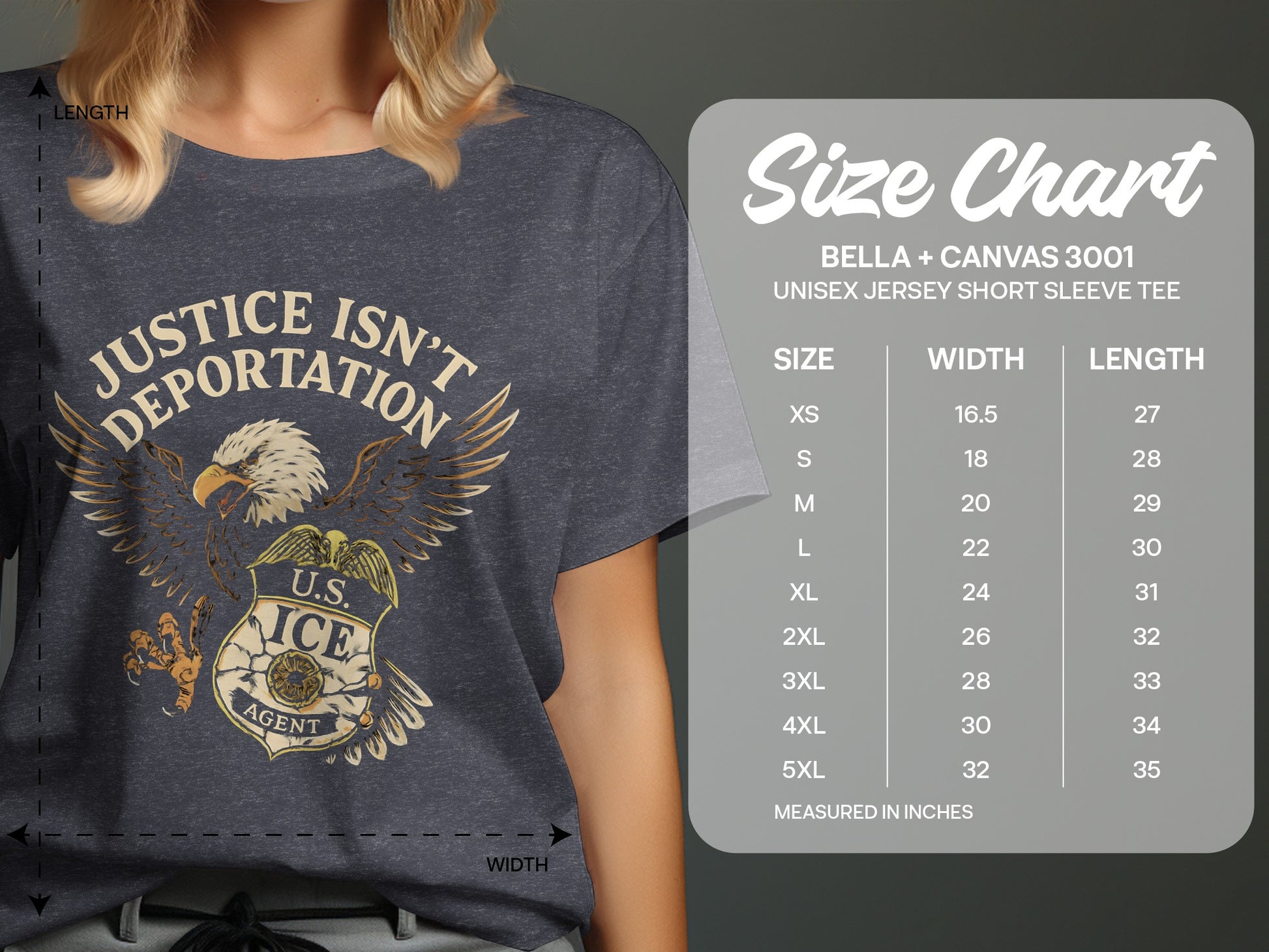 Justice Isn't Deportation Short Sleeve Tee product