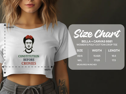 Constitution Before Cronies Women's Crop Tee product