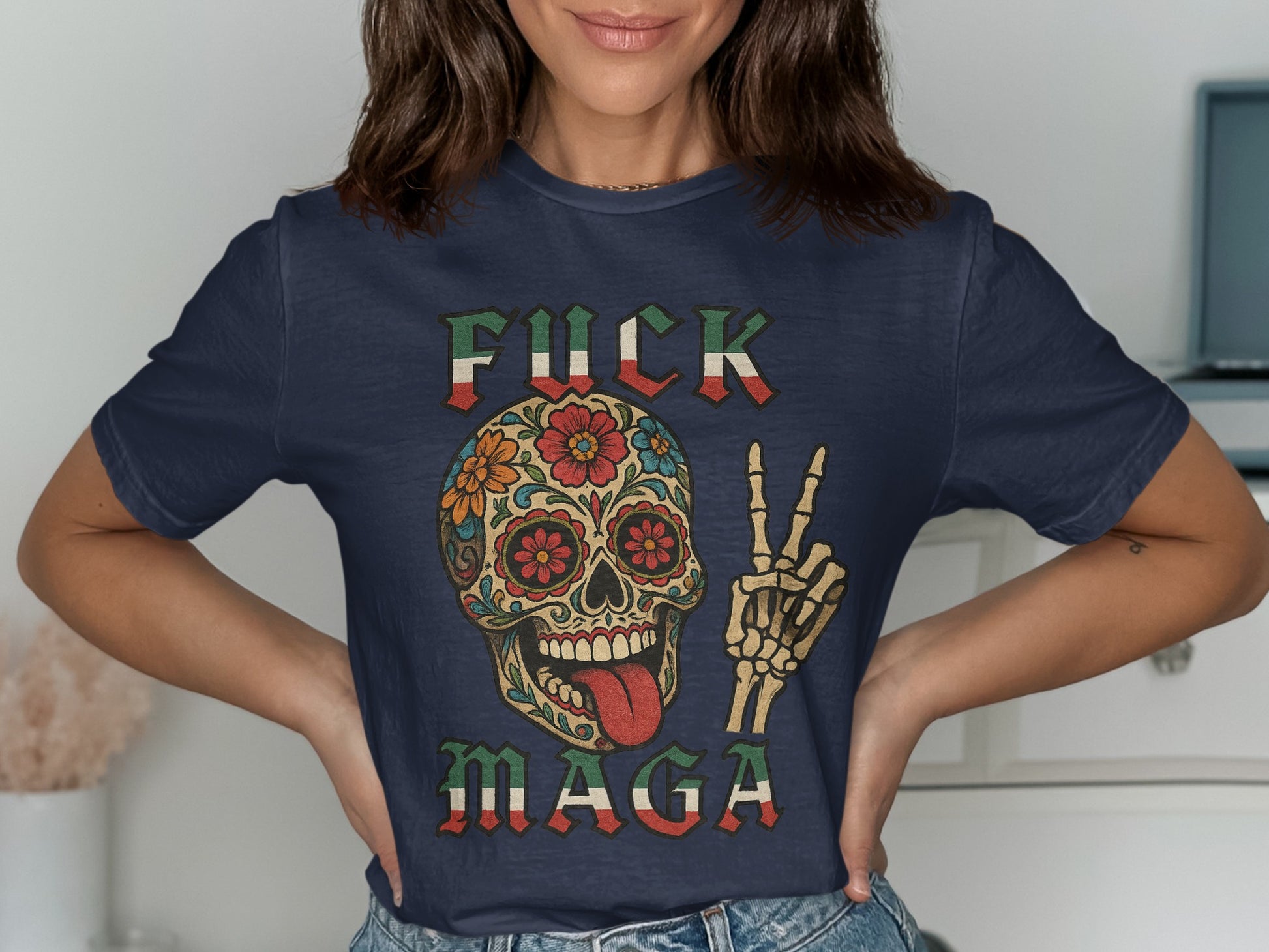 Bold Fuck Maga Graphic Statement Shirt Product