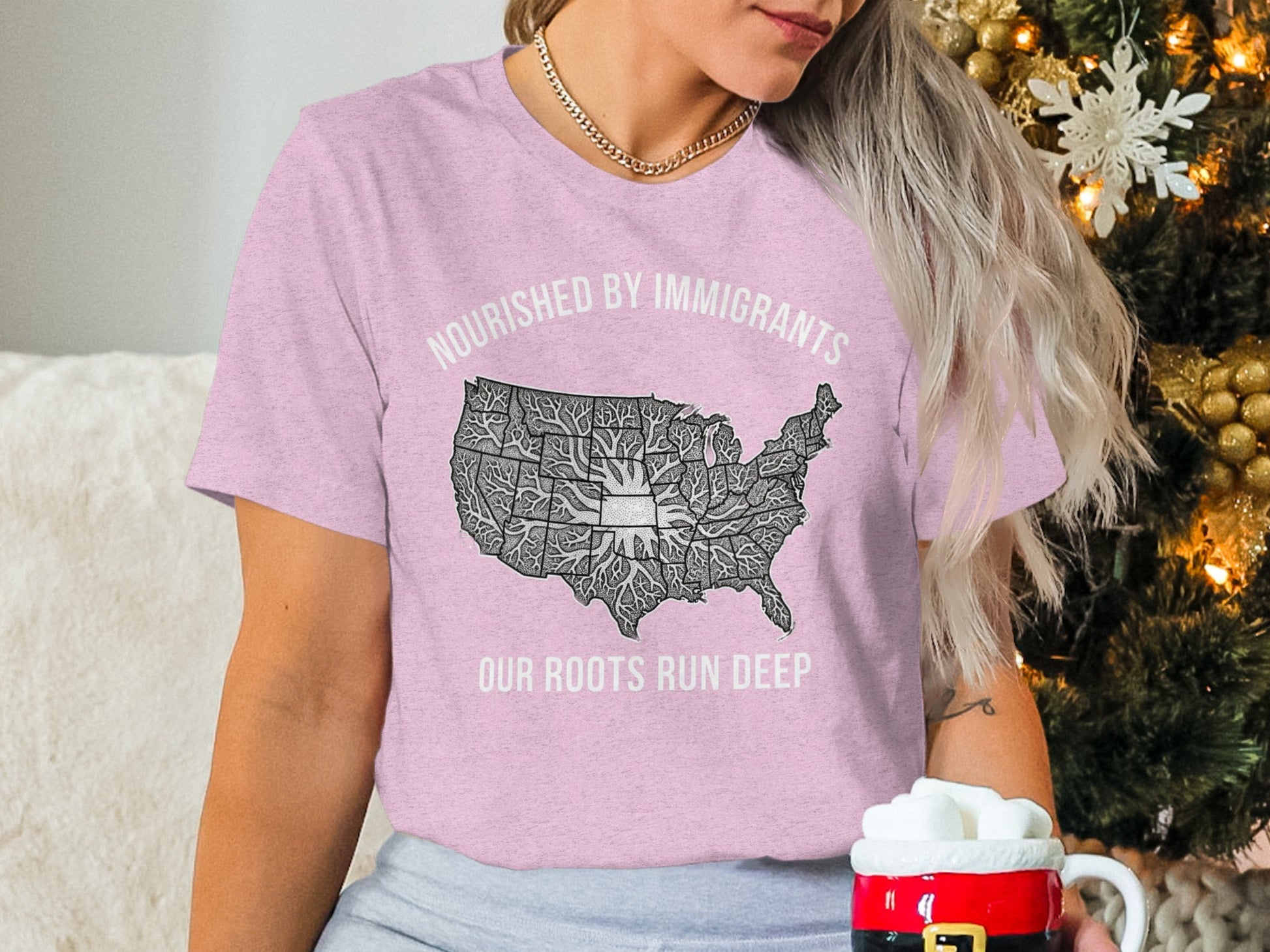 Nourished by Immigrants Our Roots Run Deep T-Shirt