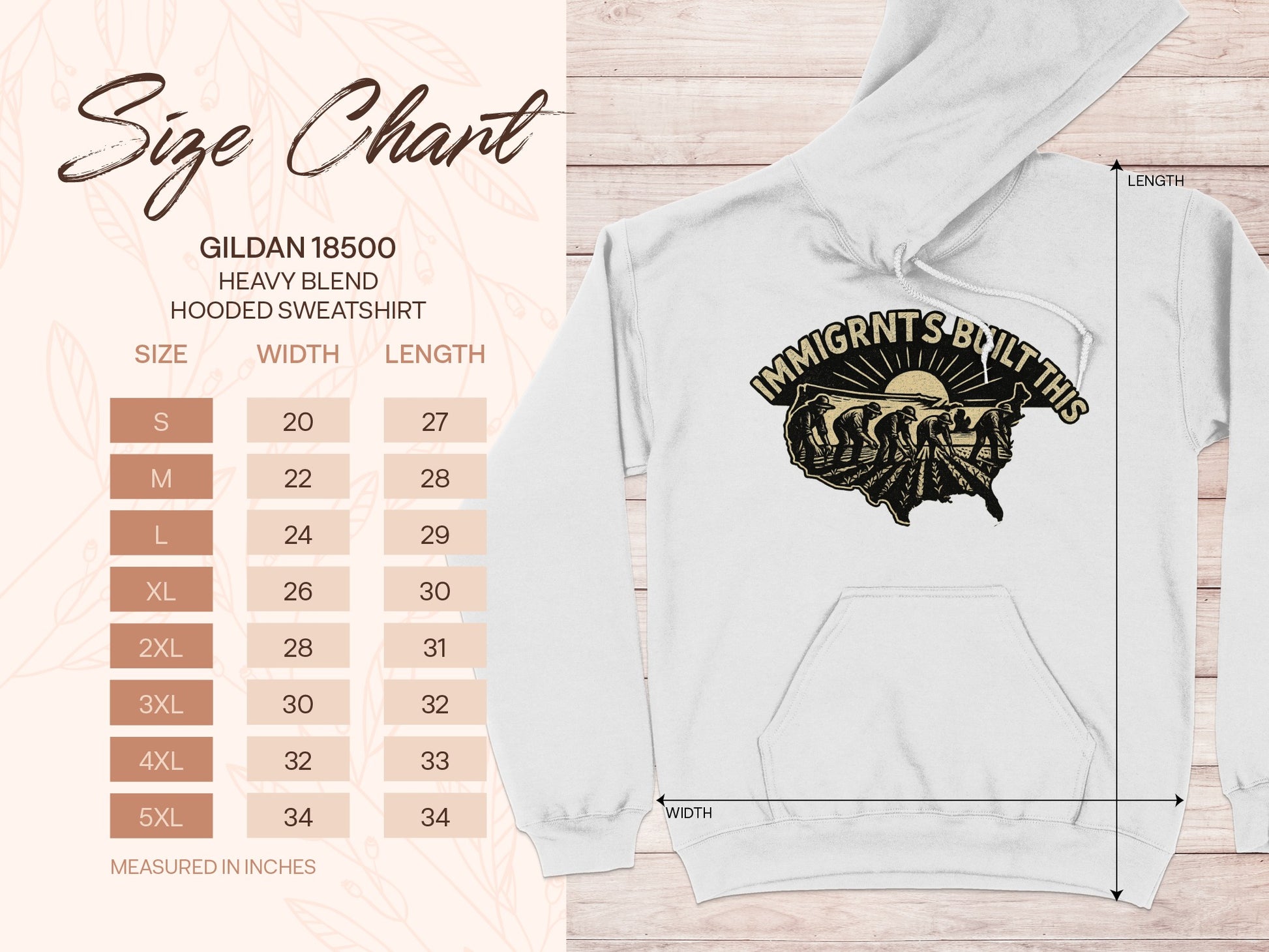 Immigrants Built This Printed Hooded Sweatshirt product