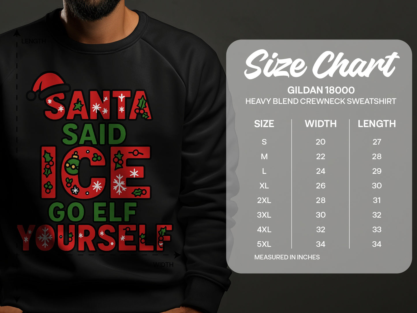 Funny Festive Santa Said Ice Go Elf Yourself Sweatshirt