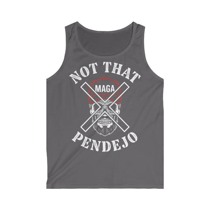 Men's tank top with "NOT THAT MAGA PENDEJO" text and skull graphic.