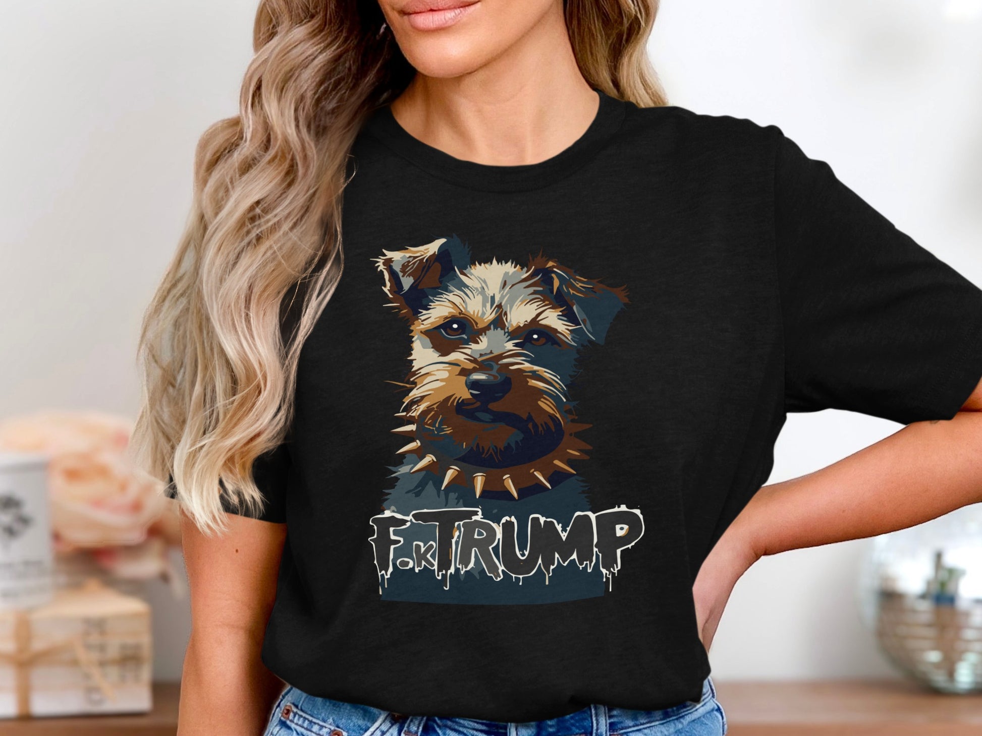 F Trump Dog Graphic Tee Shirt Product