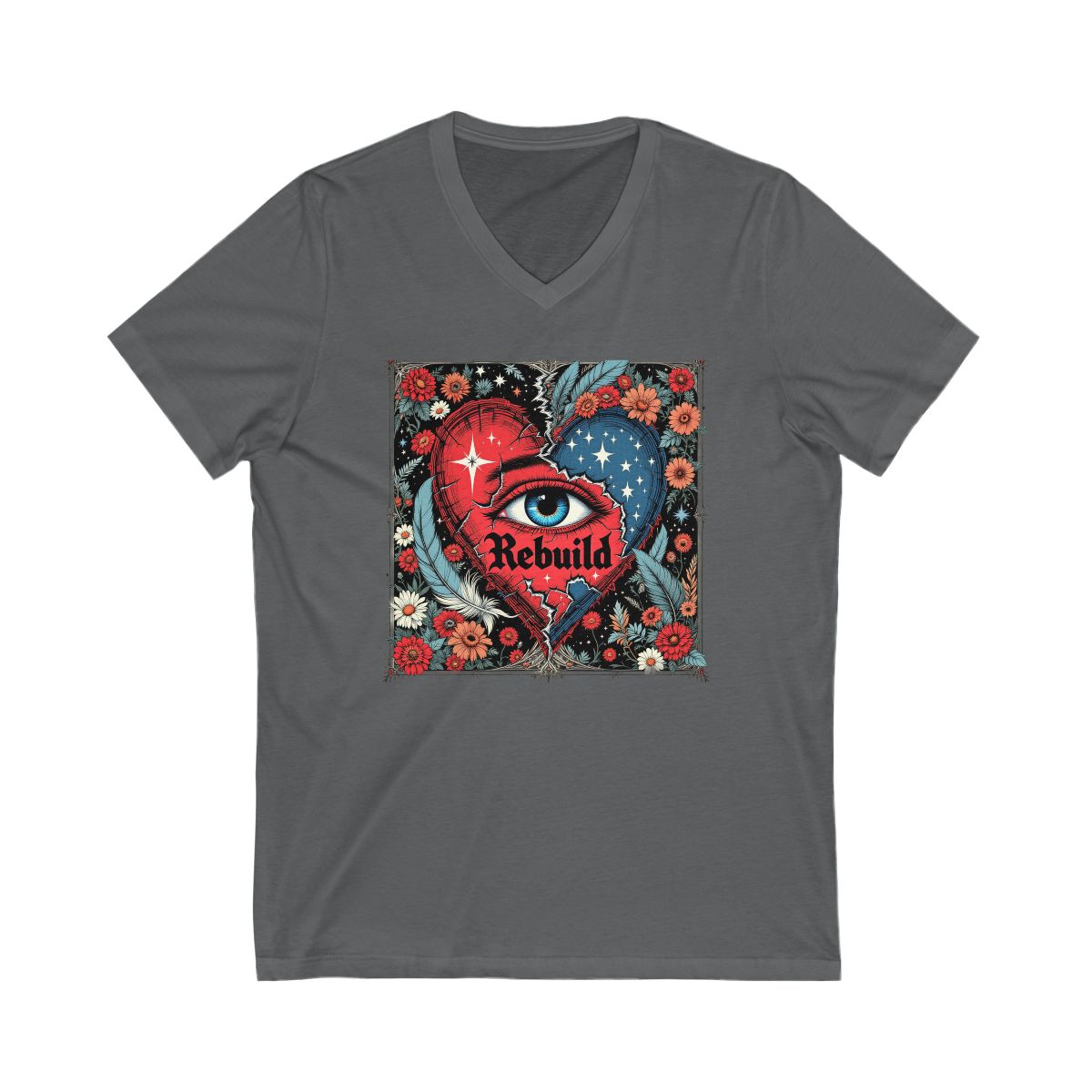 Rebuild Heart and Eye Graphic T-Shirt product type