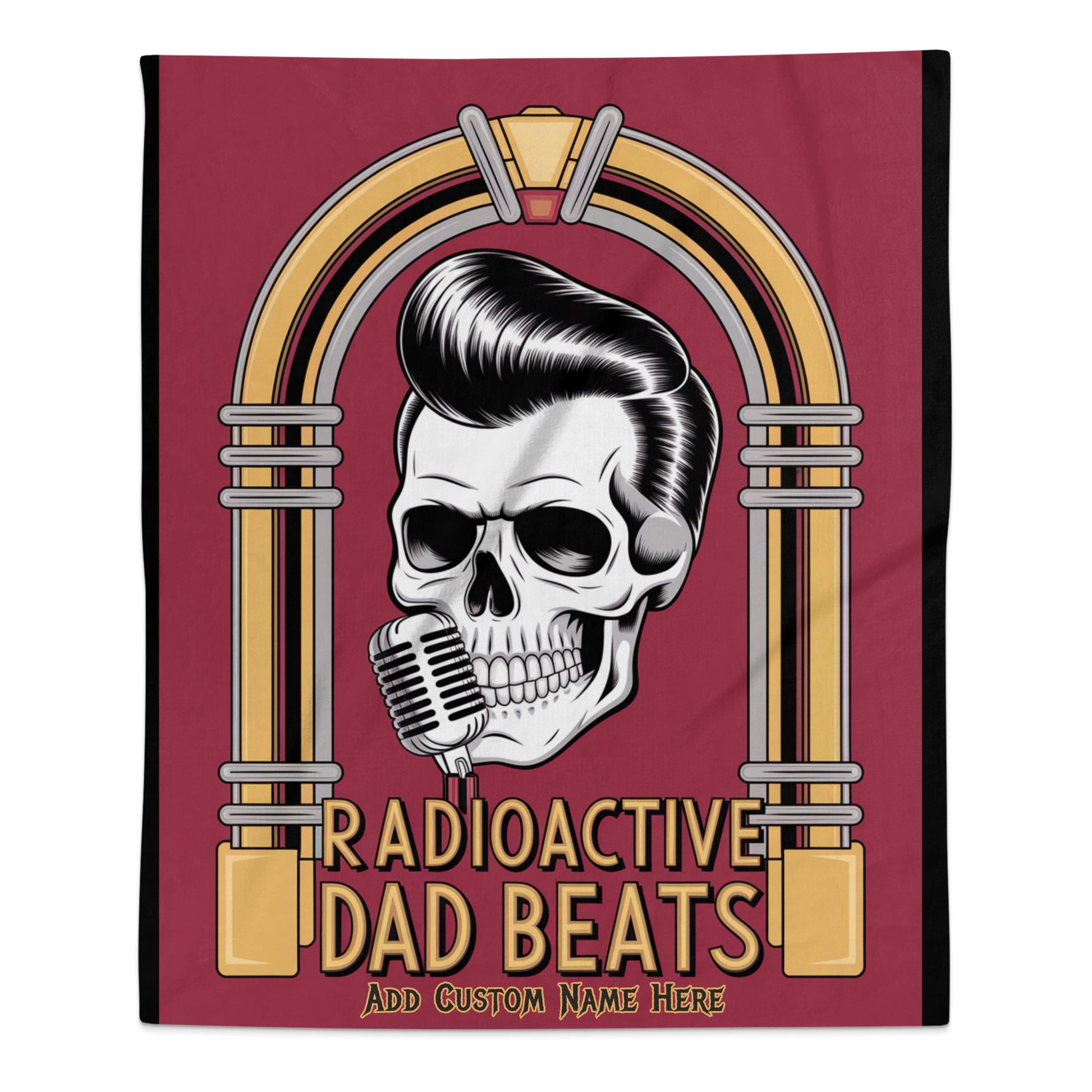 Radioactive Dad Beats Custom Name Blanket product type