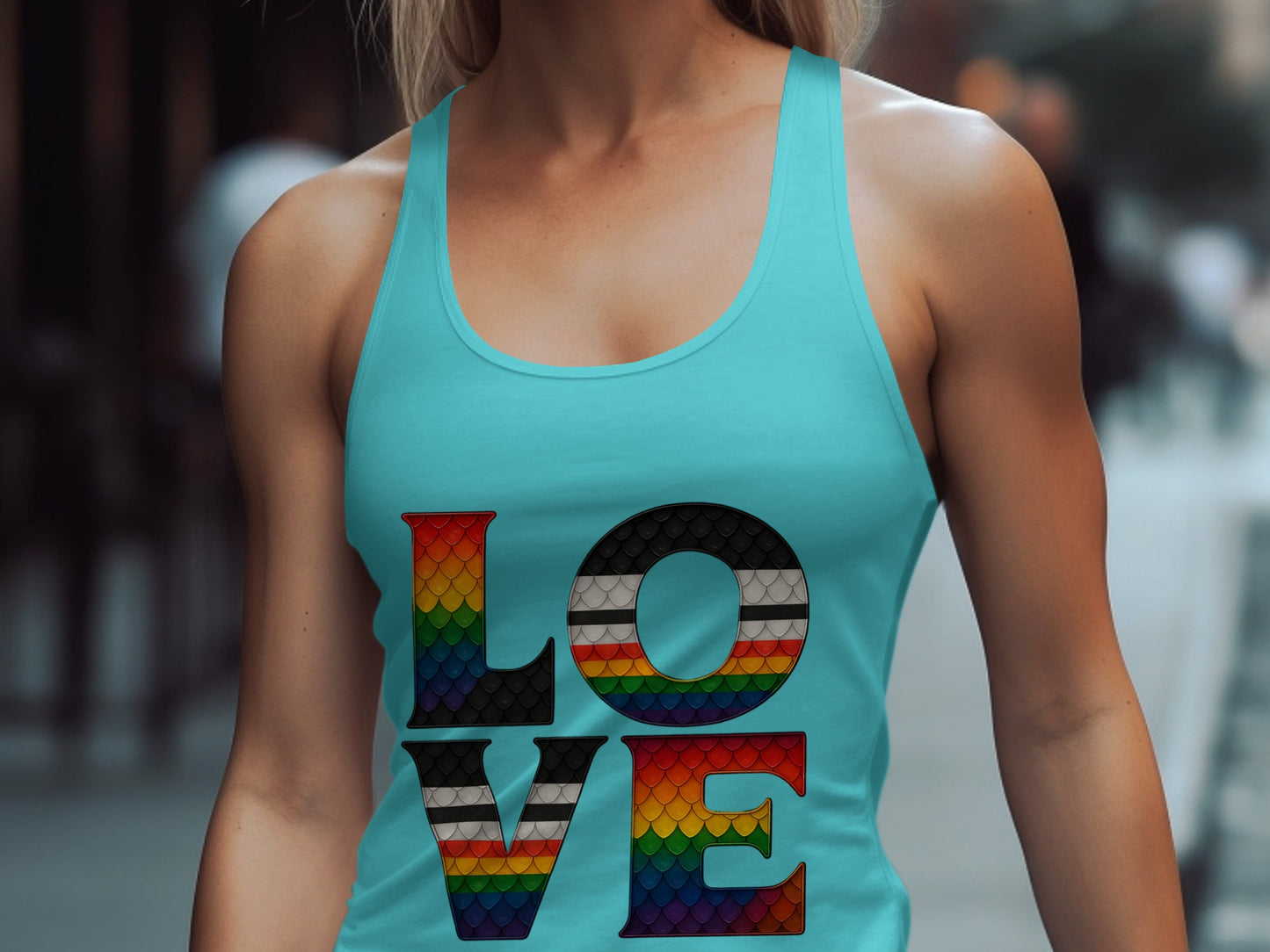 Rainbow LOVE Print Tank Top fashion product