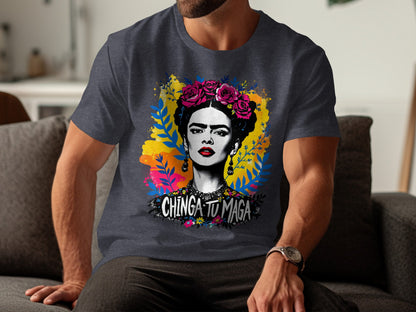 Colorful Artistic Frida Kahlo Chinga Tu Maga Shirt product type
