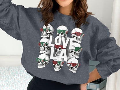 Love LA Skull Graphic Oversized Sweatshirt product