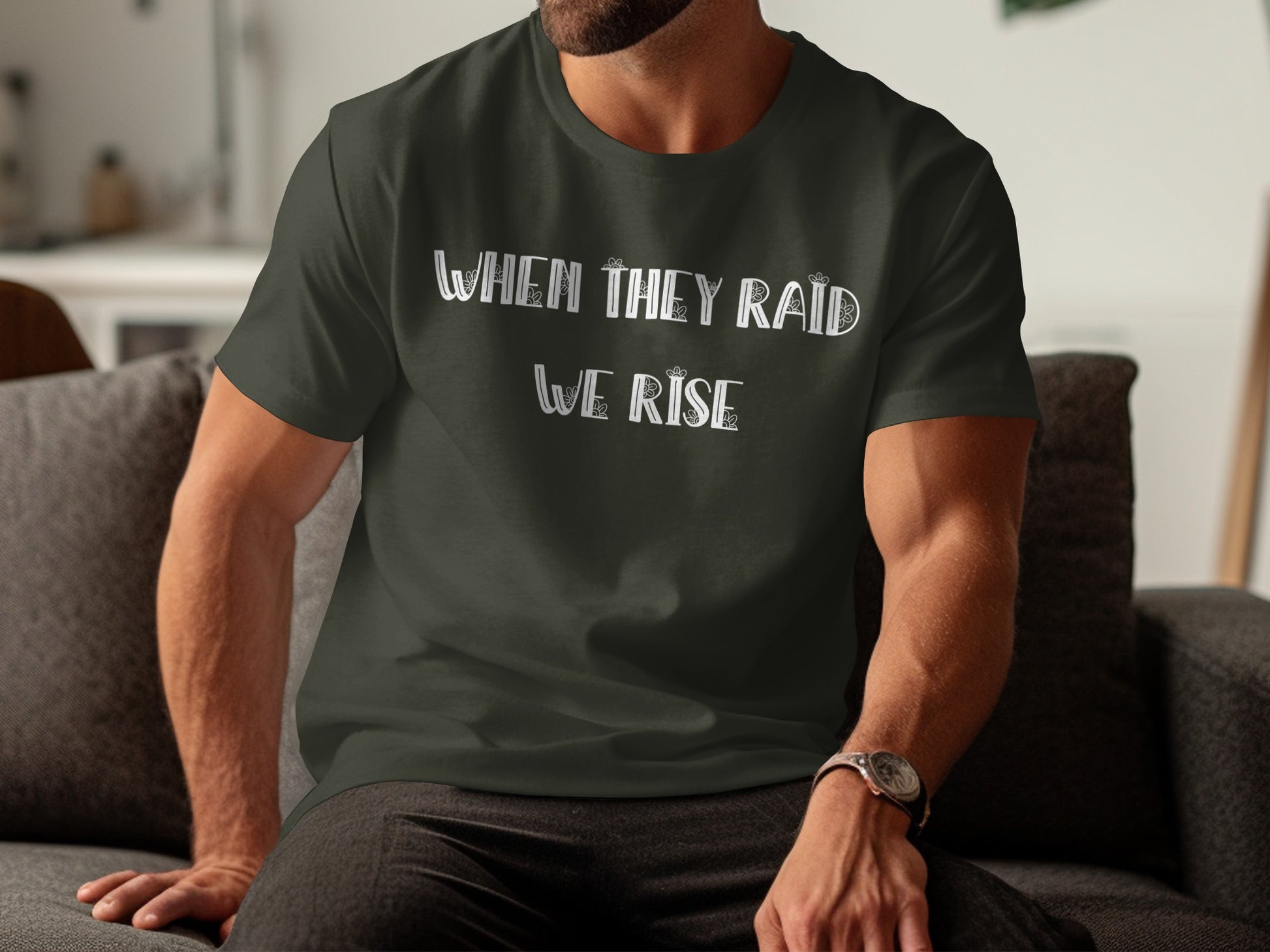 When They Raid We Rise Statement Tee product type