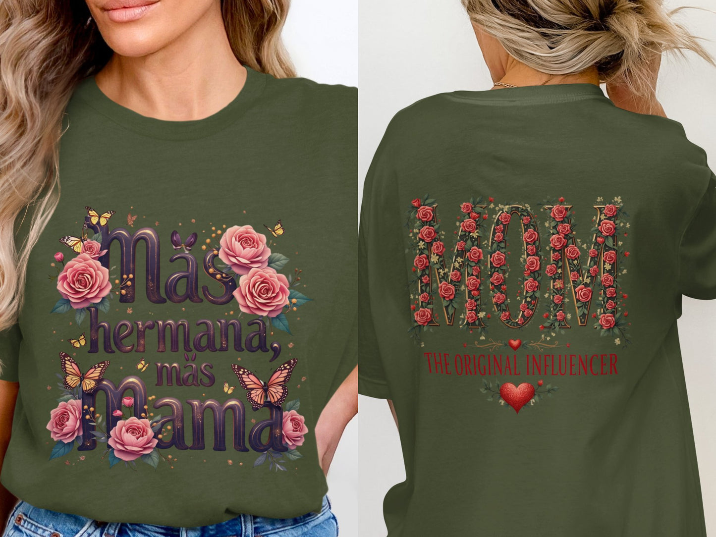 Floral Graphic Tee Mom Sister Design Shirt product type