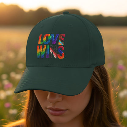 Love Wins Colorful Embroidered Baseball Hat product type