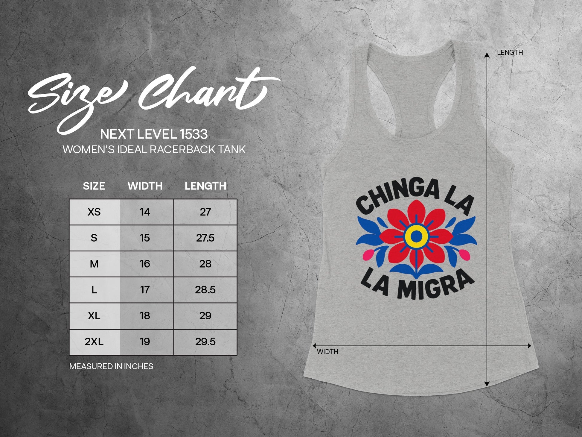 Chinga La La Migra Women's Ideal Racerback Tank product
