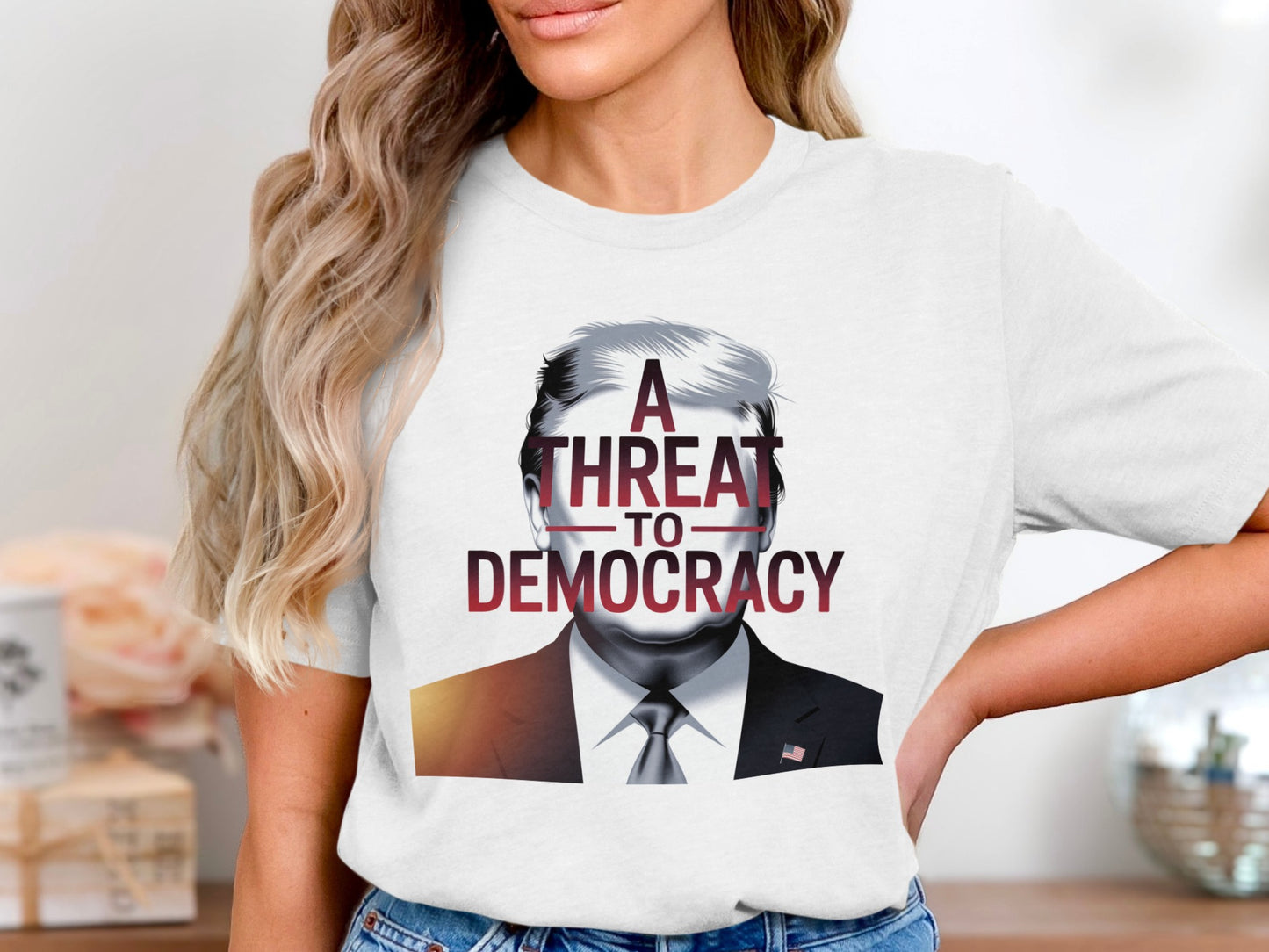 A Threat To Democracy Graphic Print T-shirt product