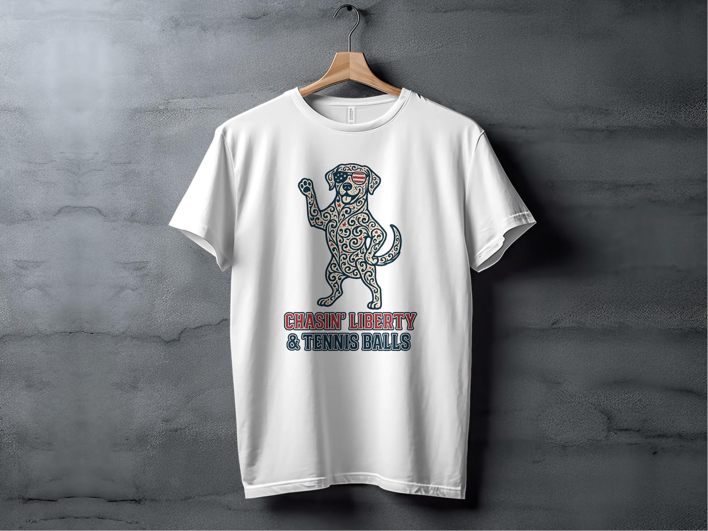 Chasin Liberty and Tennis Balls Graphic T-shirt product type