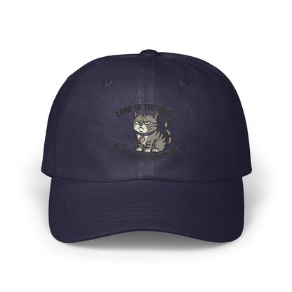 Land of the Free Cat Embroidered Navy Blue Hat product