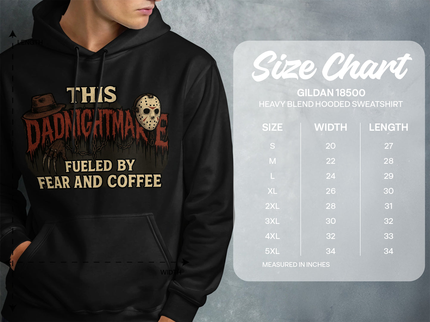 This DadNightmare Fueled By Fear And Coffee Sweatshirt product type