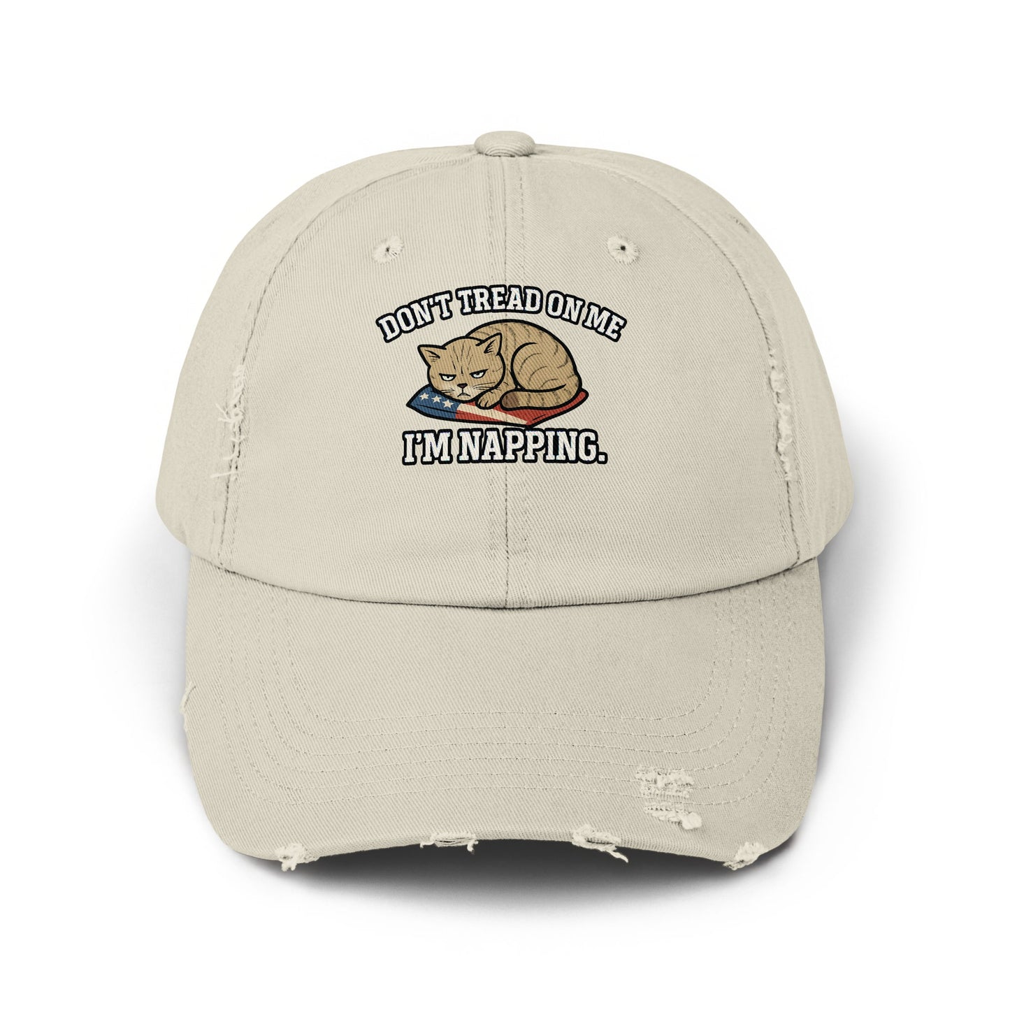 Don't Tread On Me I'm Napping Distressed Cap product