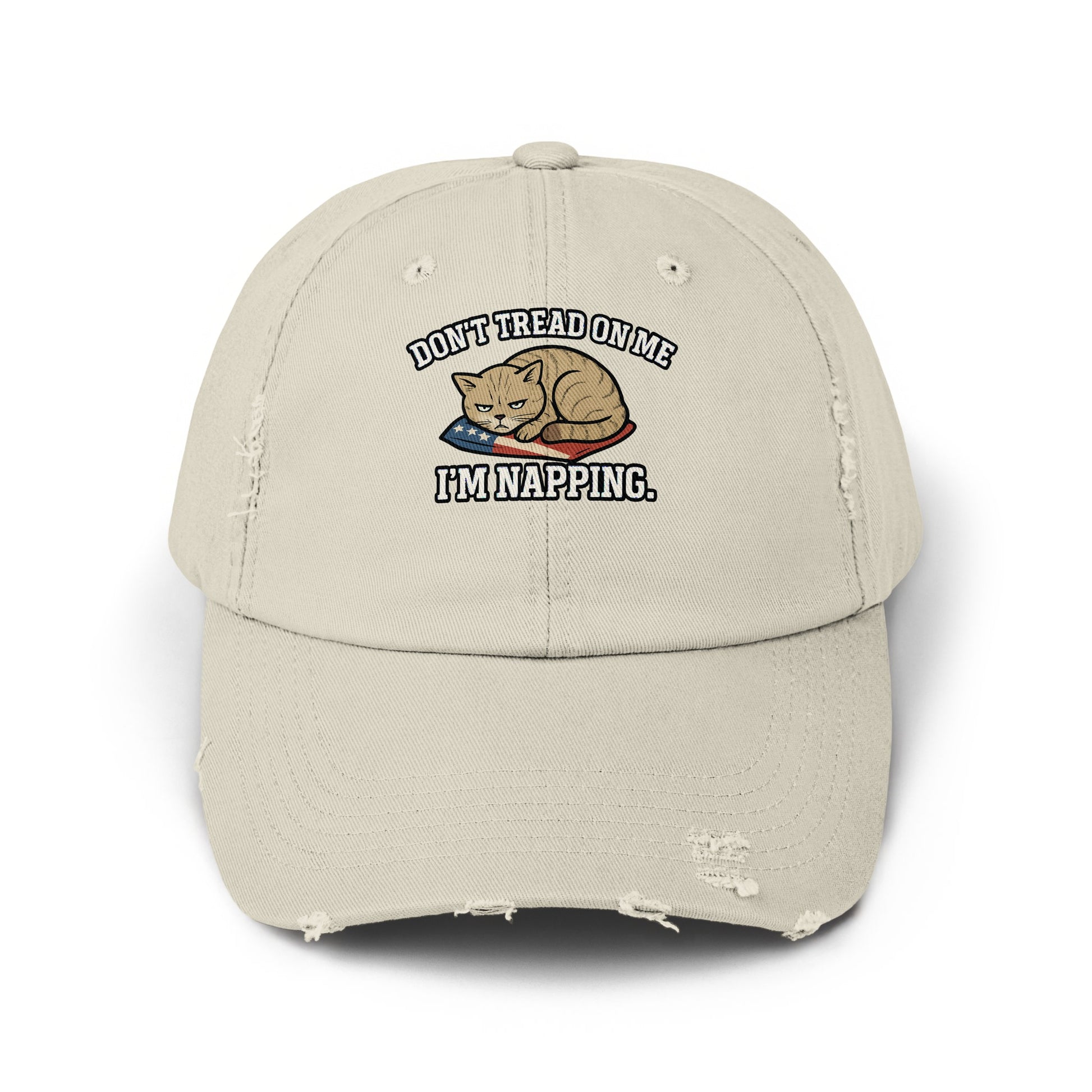 Don't Tread On Me I'm Napping Distressed Cap product