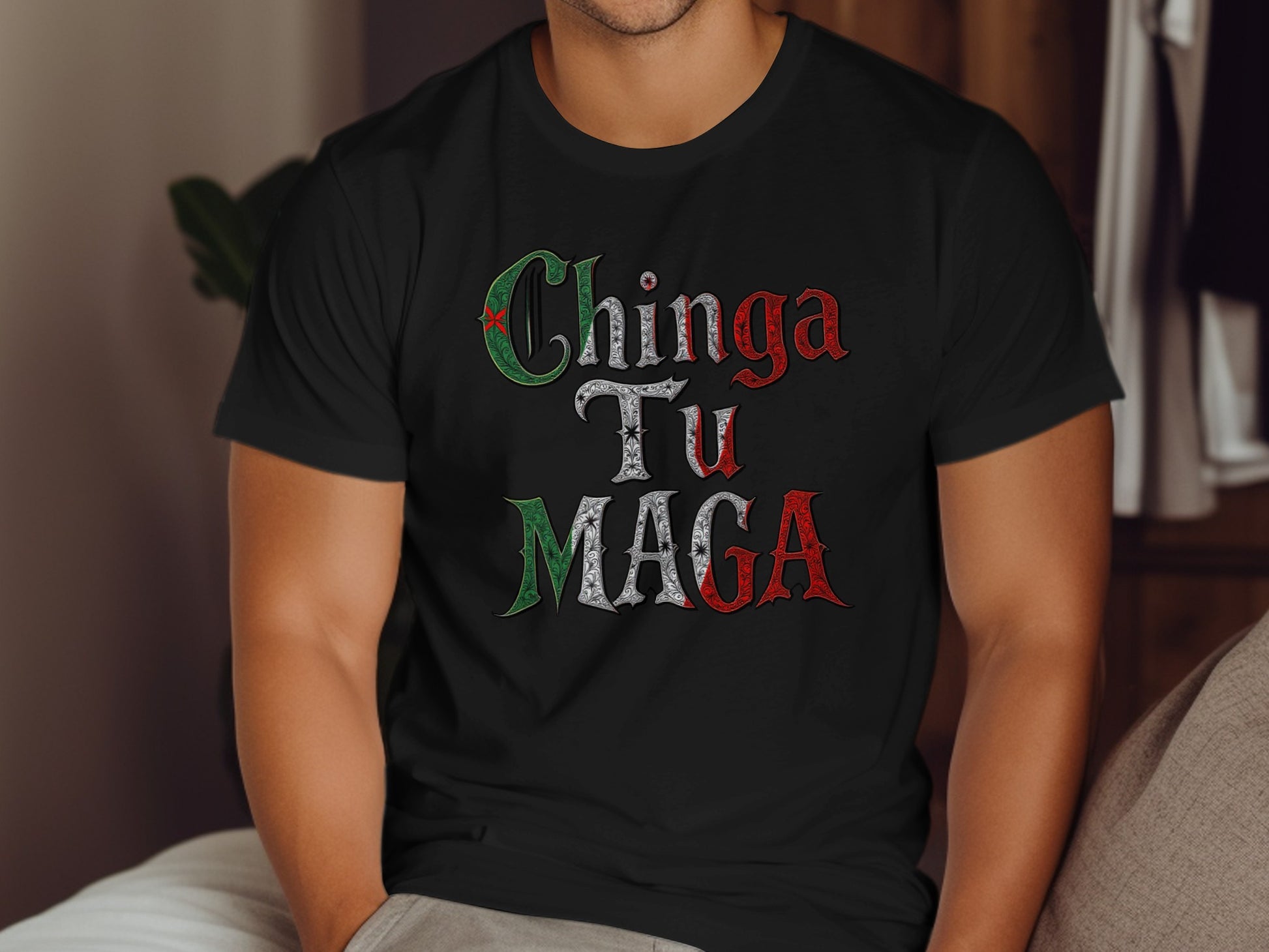Chinga Tu MAGA Graphic Statement Shirt product