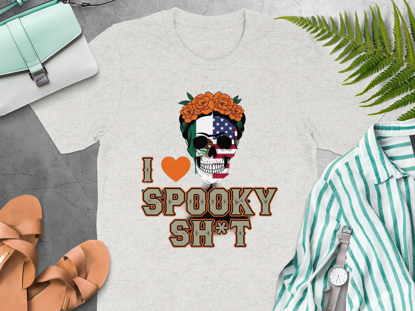 I Love Spooky Sh*t Skull Graphic Shirt product type