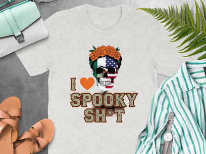 I Love Spooky Sh*t Skull Graphic Shirt product type