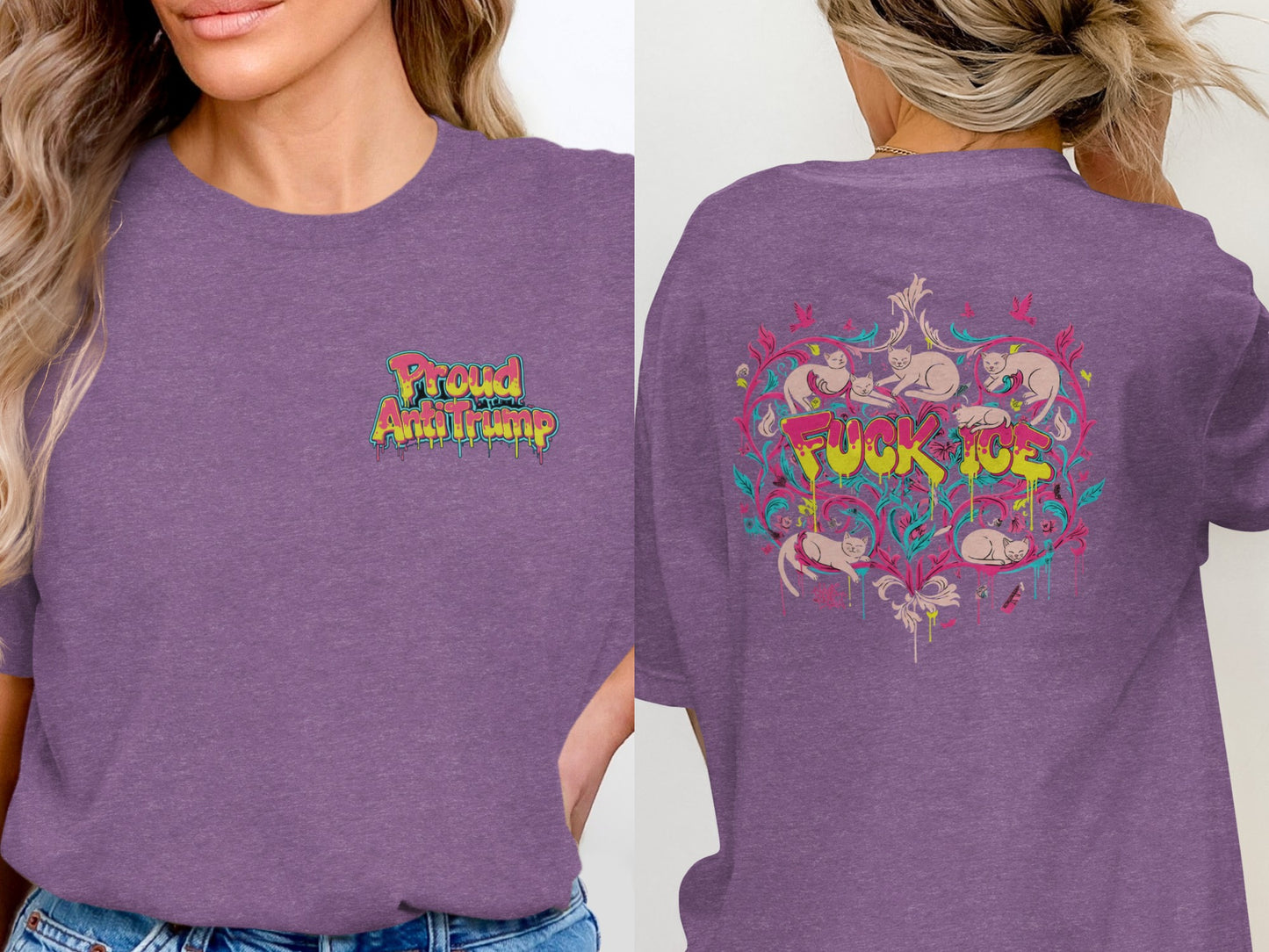 Proud Aunt Trip and F**k ICE Graphic T-shirt