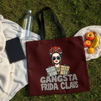 Gangsta Frida Claus Tote Bag Stylish and Fun Design